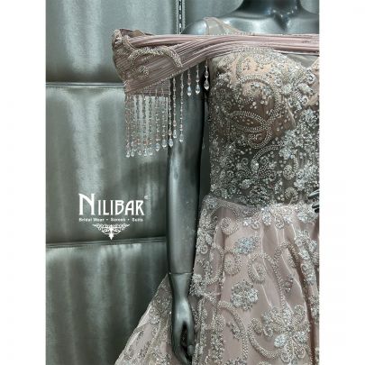 Pastel Pink Tissue Organza Gown
