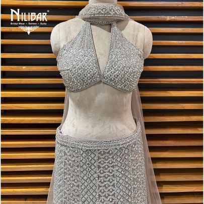 Lilac Luster Net Lehenga