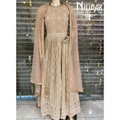 Rose Beige Georgette Anarkali