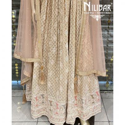 Rose Beige Georgette Anarkali
