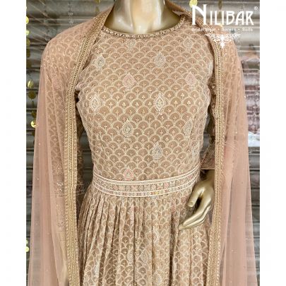 Rose Beige Georgette Anarkali