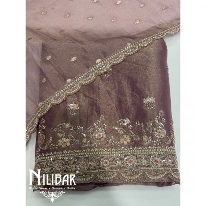 Mauve Lame Unstitched Suit