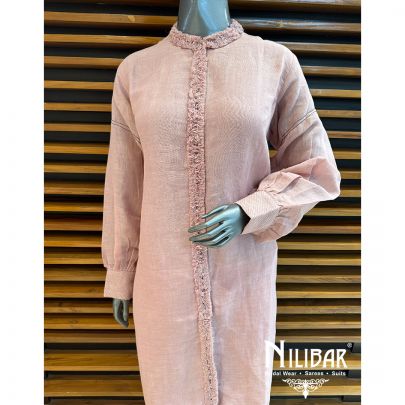 Pink Linen Pant Suit