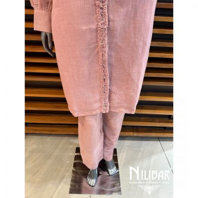 Pink Linen Pant Suit