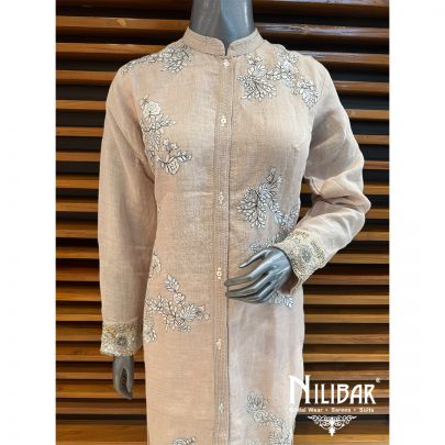 Beige Linen Pant Suit