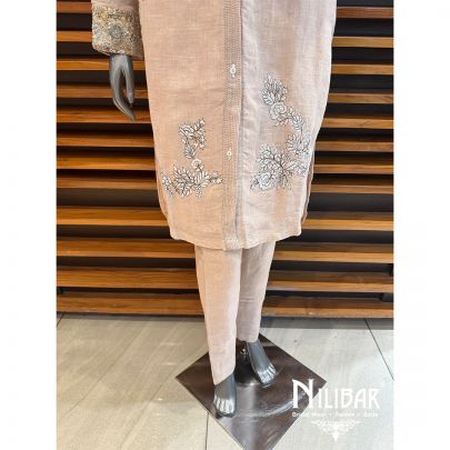 Beige Linen Pant Suit