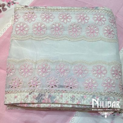 Cream Cotton Unstitched Suit
