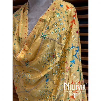 Yellow Chinon Chiffon Dupatta
