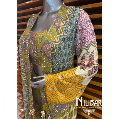 Mehendi Green Georgette Garara Suit