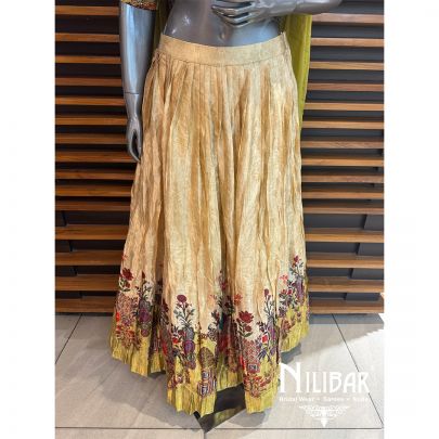 Mehendi Green Crepe Lehenga