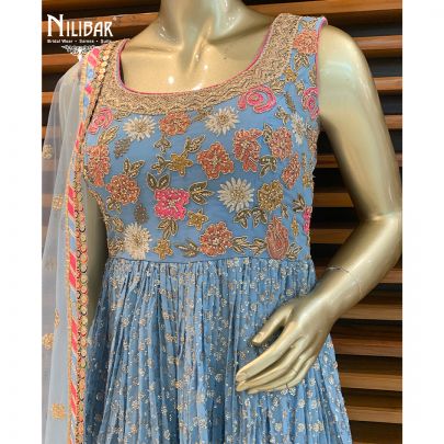 Baby Blue Georgette Garara Suit