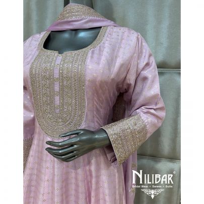 Lilac Silk Sequin Anarkali