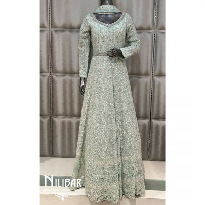 Sea Green Georgette Anarkali