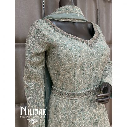 Sea Green Georgette Anarkali