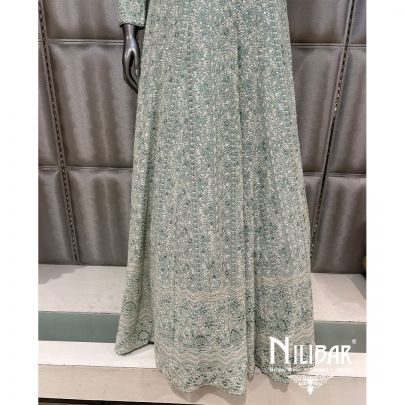 Sea Green Georgette Anarkali