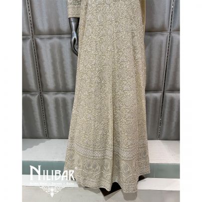 Ivory Georgette Sequins Anarkali