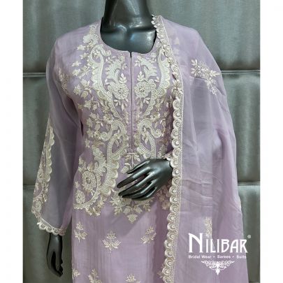 Lilac Organza Pant Suit