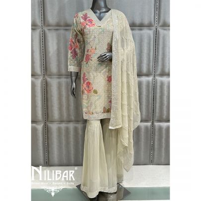 Light Pistachio Green Georgette Garara Suit