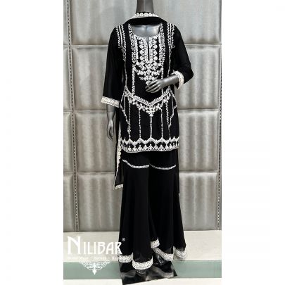 Black Georgette Garara Suit