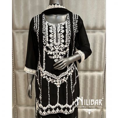 Black Georgette Garara Suit