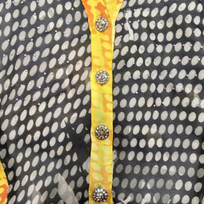 Yellow Black Kurti