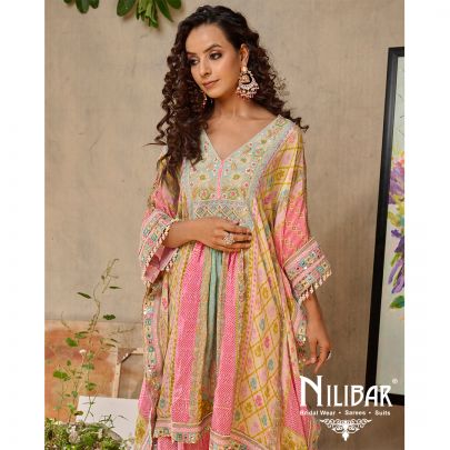 Multicolor Georgette Garara Suit