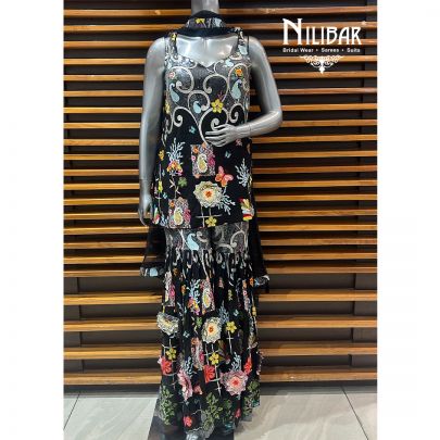 Black Georgette Pant Suit