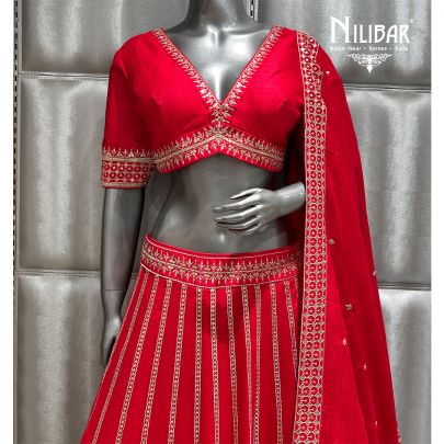 Red Silk Casual Lehenga