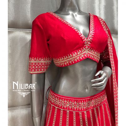 Red Silk Casual Lehenga