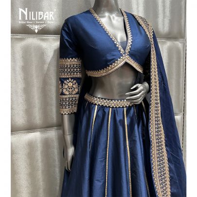 Blue Silk Casual Lehenga