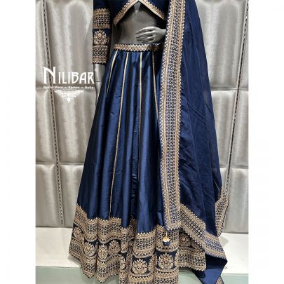 Blue Silk Casual Lehenga