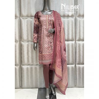 Dusty Rose Pink Cotton Printed Kurta Set