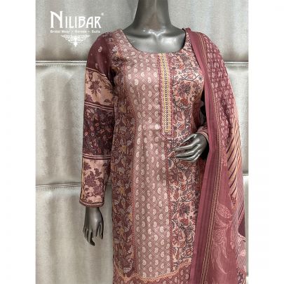 Dusty Rose Pink Cotton Printed Kurta Set