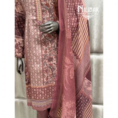 Dusty Rose Pink Cotton Printed Kurta Set