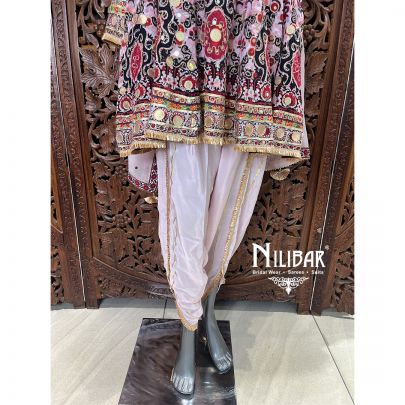 Pink Crepe Printed Kurta Set