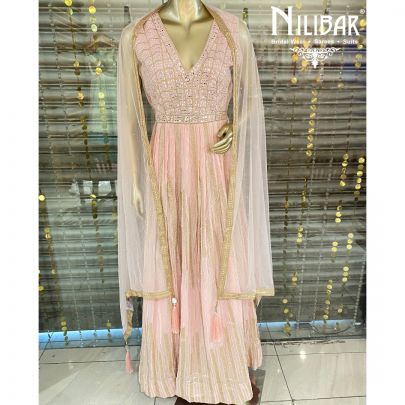 Lemonade Pink Georgette Anarkali
