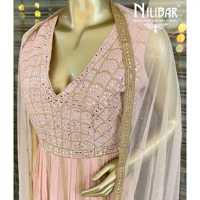 Lemonade Pink Georgette Anarkali