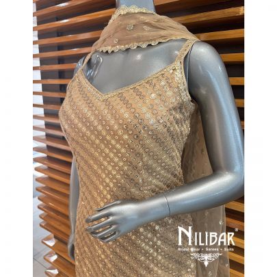 Gold Georgette Garara Suit