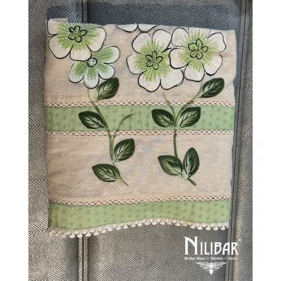 Beige Cotton Unstitched Suit