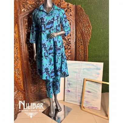 Blue Cotton Co-ord Set