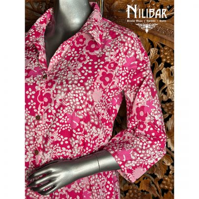 Pink Cotton Printed Co-ord Set.