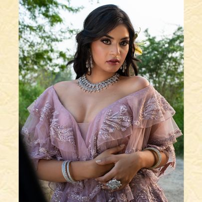 Simran Dhiman in our Lilac Gown