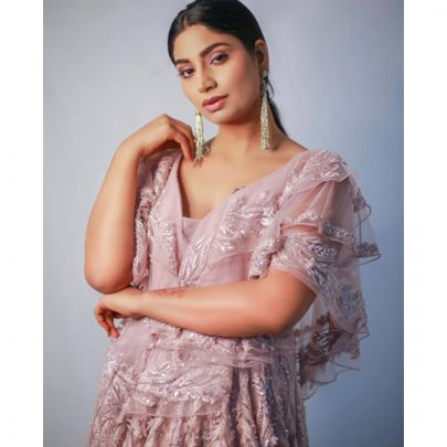 Simran Dhiman in our Lilac Gown