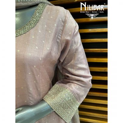 Pink Silk Embroidered Anarkali