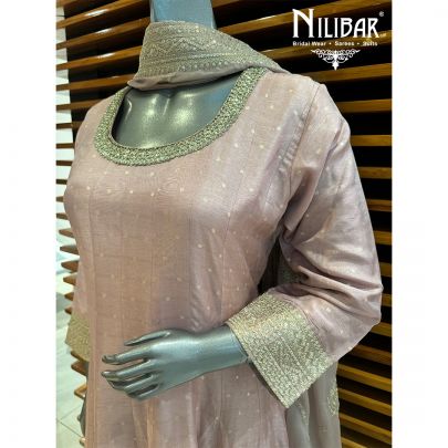 Pink Silk Embroidered Anarkali