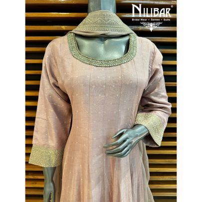 Pink Silk Embroidered Anarkali