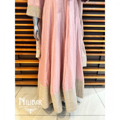Pink Silk Embroidered Anarkali