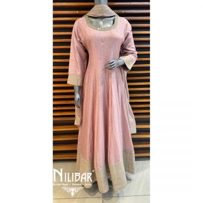 Pink Silk Embroidered Anarkali