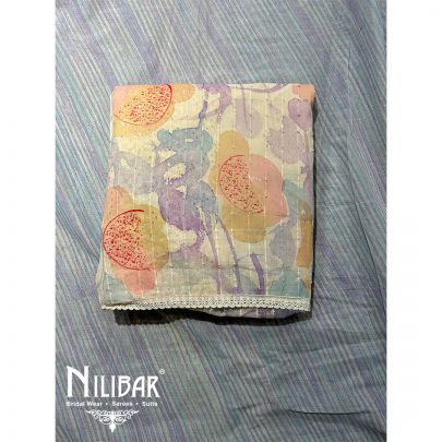 Cream Linen Cotton Unstitched Suit