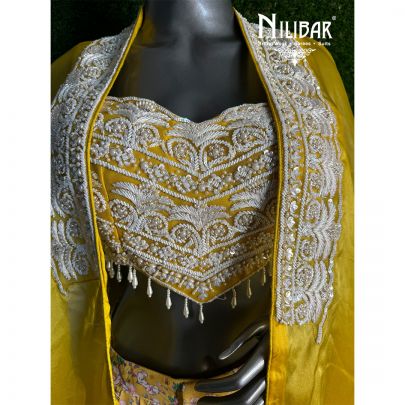 Niharika Jain in Our Yellow Satin Palazzo Set